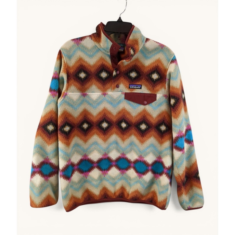 Patagonia Synchilla Snap-T Aztec Southwest Fleece Pullover Womens S‎